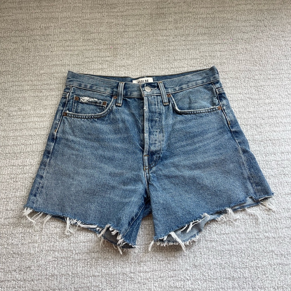 Agolde Parker Long Jean Short